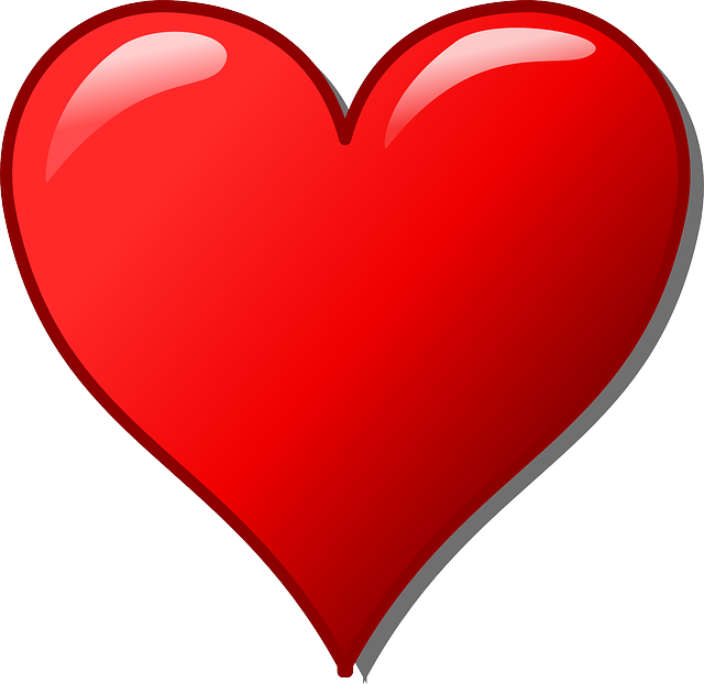 День святого Валентина - красивое красное сердечко для праздника